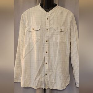 Men's Casual Button Down Shirt - Cream